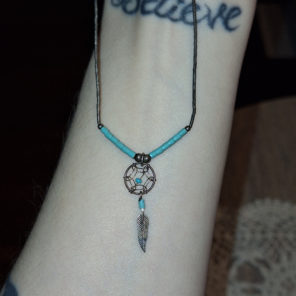 Vintage Sterling Silver Dream Catcher Necklace - Picture 9 of 11